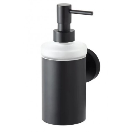 Stella Classic Dozownik do mydła w płynie 0,2L / metalowa obudowa, szkło matowe, czarny mat