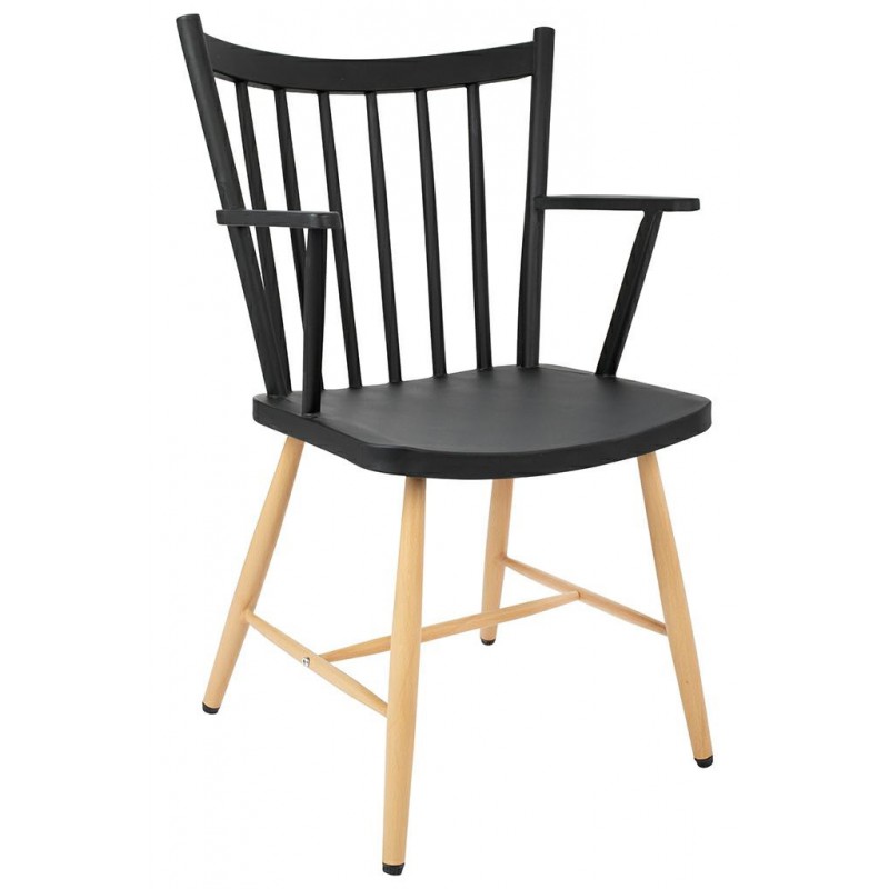 Krzesło MILA ARM czarne