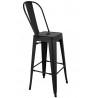 Krzesło barowe TOWER BIG BACK 76  ( Paris ) czarne
