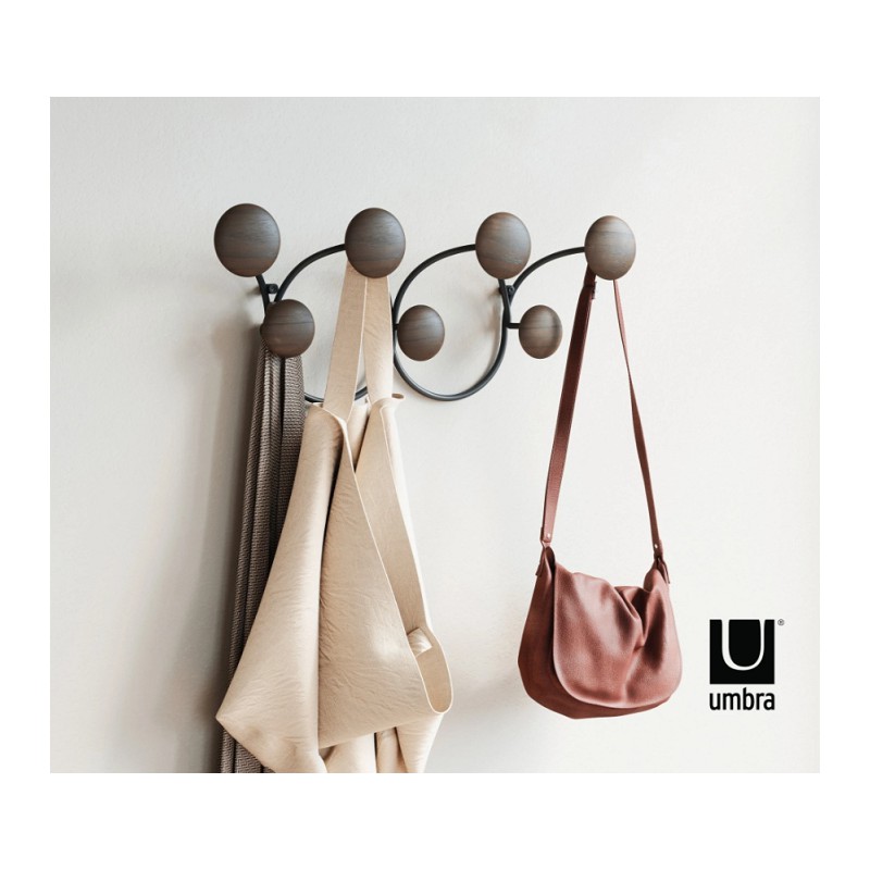 UMBRA haczyk na ubrania DOTSY 7  czarny orzech
