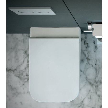 Excellent Miska Wisząca WC Quadra 55x36 biała, z deską w/o, bezrantowa