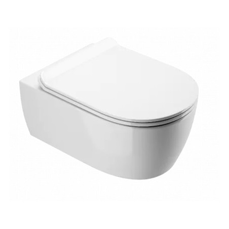 Excellent Miska Wisząca WC Doto Pure Rim 48,5x36 biała, z deską w/o, bezrantowa