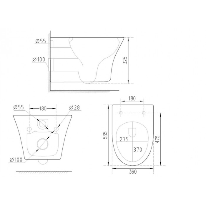 Lavita Livia Muszla Miska Wisząca WC 53,5x36 z...