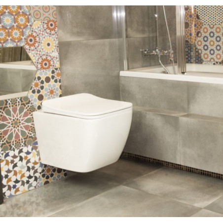 Lavita Lino Muszla Miska Wisząca WC 51,5x36,5 z deską w/o, bezrantowa