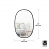 UMBRA lustro wiszące HUB OVAL 24x36 -czarne