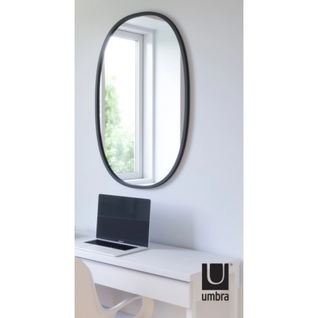 UMBRA lustro wiszące HUB OVAL 24x36 -czarne