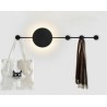 MOOSEE lampa ścienna SHADOW HANG z wieszakiem czarna