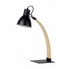 Lucide Lampa biurkowa CURF 03613/01/30 czarny, drewno jasne i ciemne