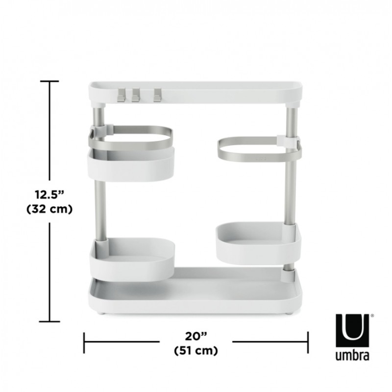 UMBRA organizer kuchenny HOLSTER biało / niklowany