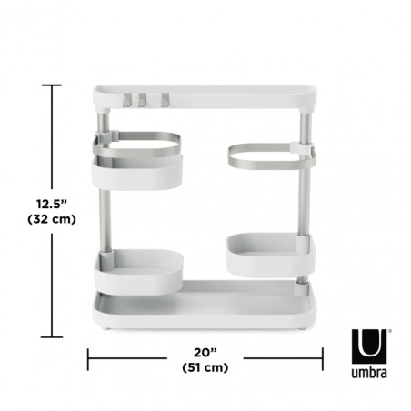 UMBRA organizer kuchenny HOLSTER biało / niklowany