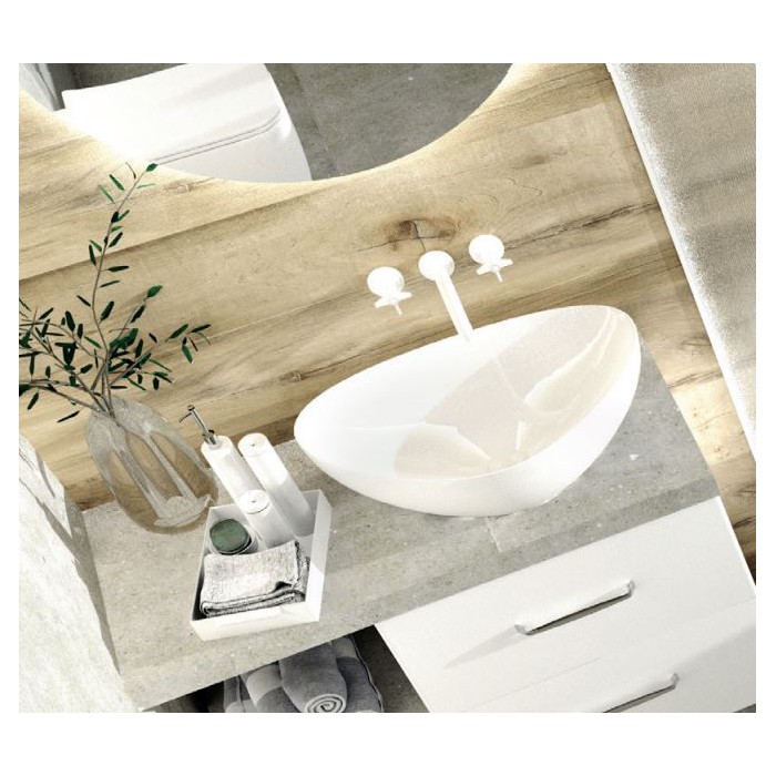 Lavita Triango umywalka nablatowa 59x39 biała