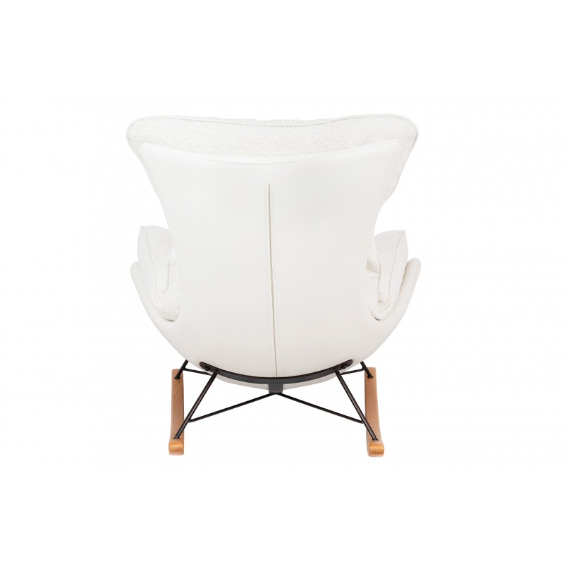 Fotel bujany OTILIA TEDDY biały
