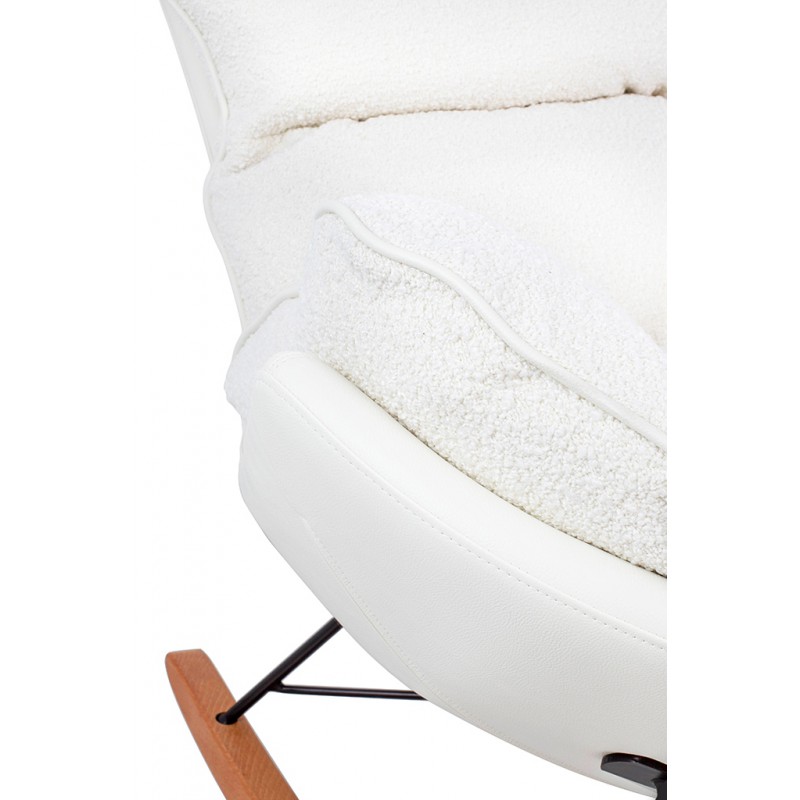 Fotel bujany OTILIA TEDDY biały