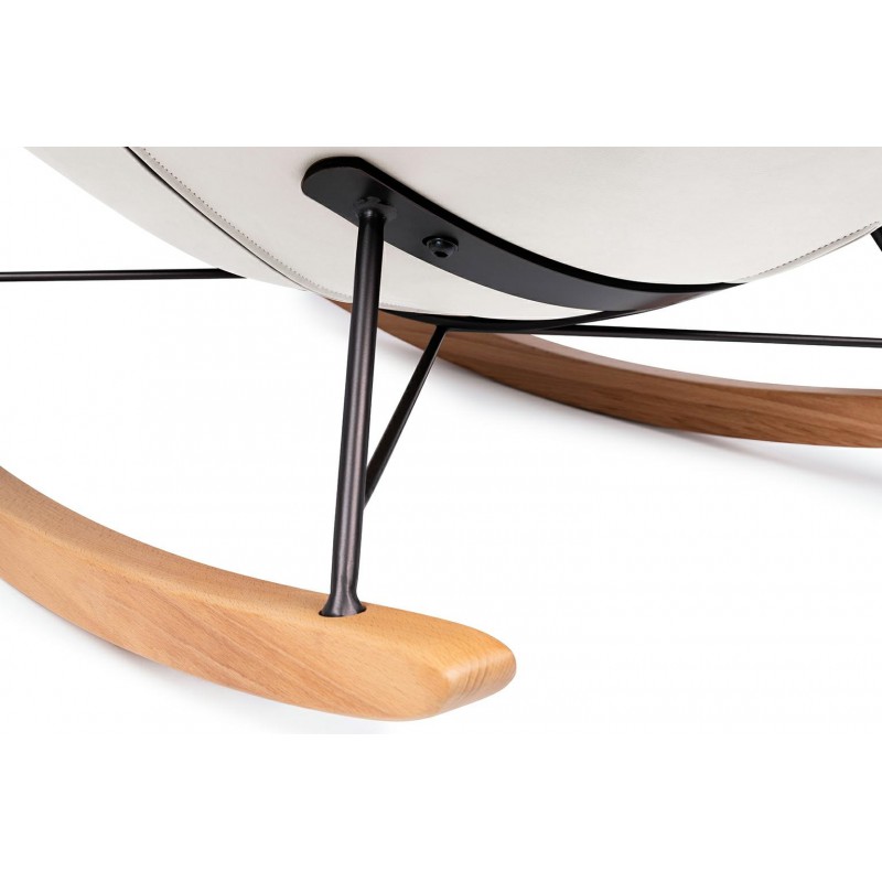 Fotel bujany OTILIA TEDDY biały