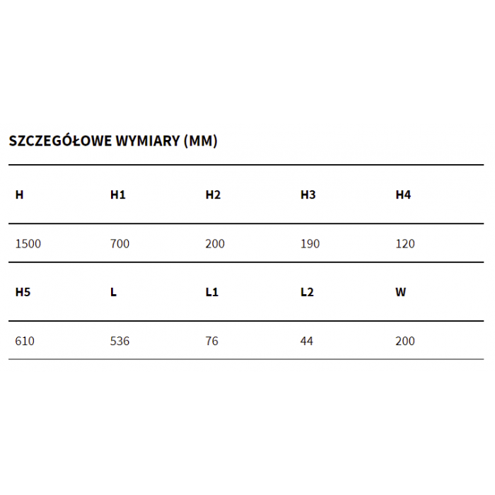 Excellent More Panel Prysznicowy 150X20 S/S