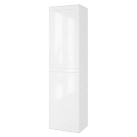 Excellent Finli Słupek Szafka Łazienkowa 150x40 Biały Połysk Płyta Dębowa Egger