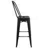 Krzesło barowe TOWER BIG BACK 76  ( Paris ) czarne