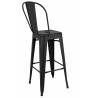 Krzesło barowe TOWER BIG BACK 76  ( Paris ) czarne