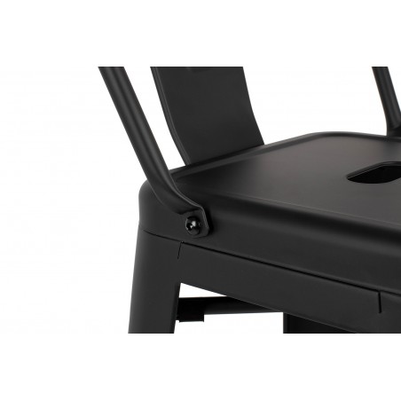 Krzesło barowe TOWER BIG BACK 76  ( Paris ) czarne