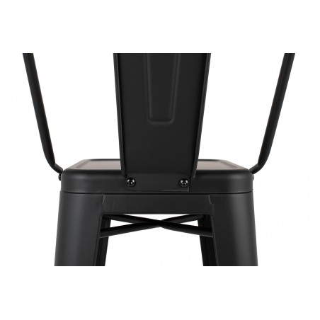 Krzesło barowe TOWER BIG BACK 76  ( Paris ) czarne