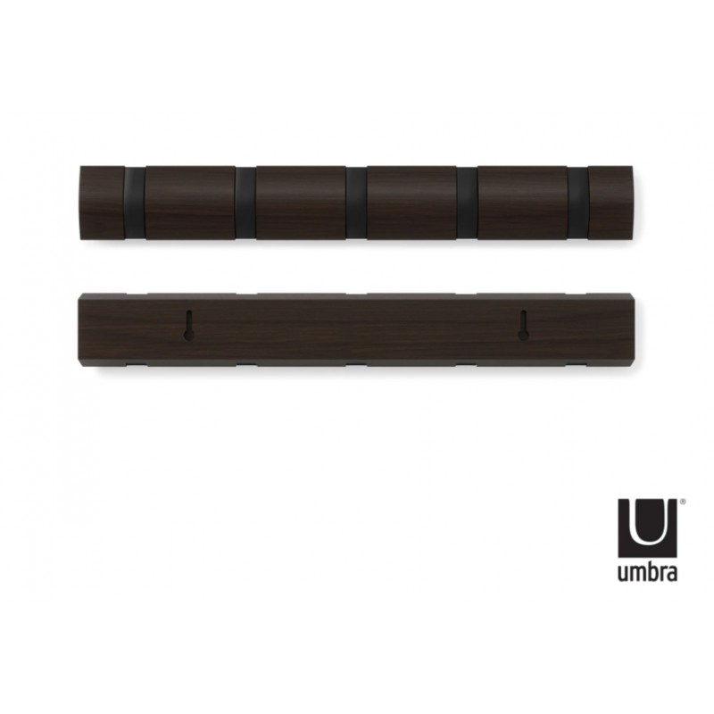 UMBRA wieszak na ubrania FLIP 5  - czarny orzech