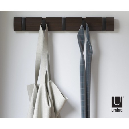 UMBRA wieszak na ubrania FLIP 5  - czarny orzech
