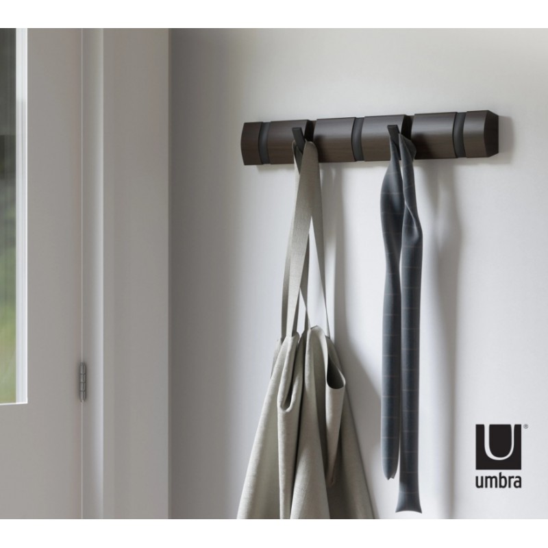 UMBRA wieszak na ubrania FLIP 5  - czarny orzech
