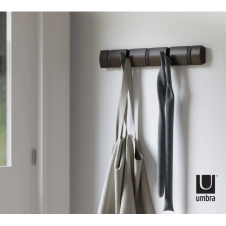 UMBRA wieszak na ubrania FLIP 5  - czarny orzech