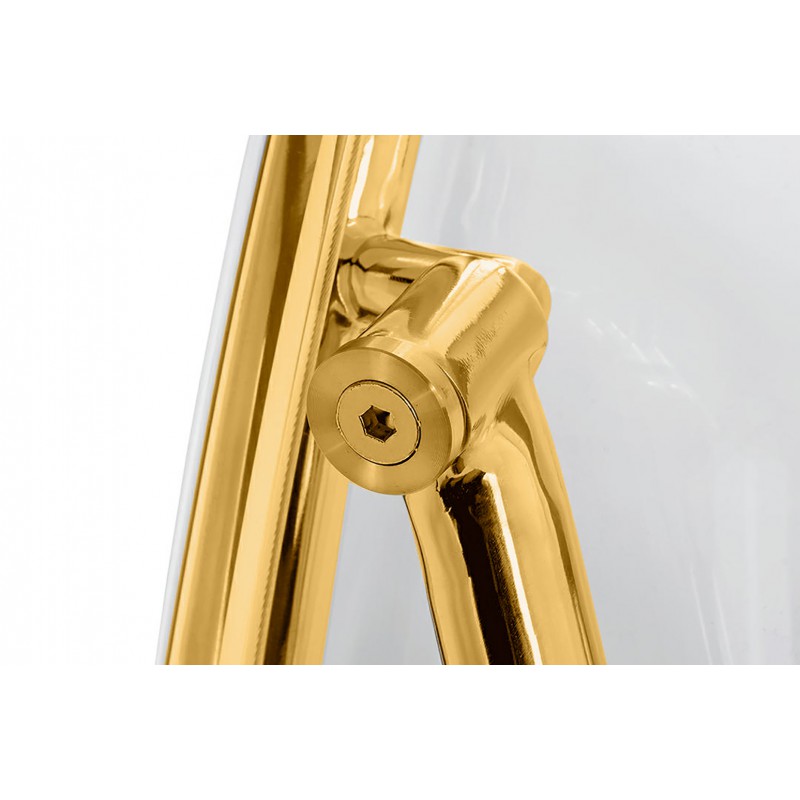 Fotel BUBBLE STAND 2 GOLD VELVET poduszka czarna