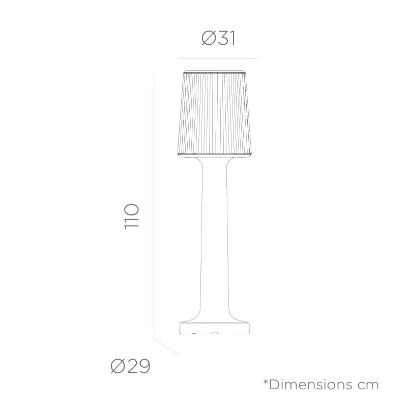 NEW GARDEN lampa ogrodowa CARMEN 110  CABLE biała