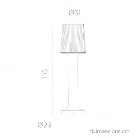 NEW GARDEN lampa ogrodowa CARMEN 110  CABLE biała