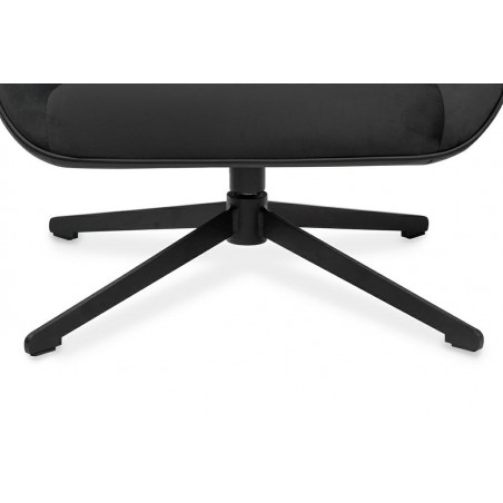 Fotel obrotowy VITA VELVET czarny PU