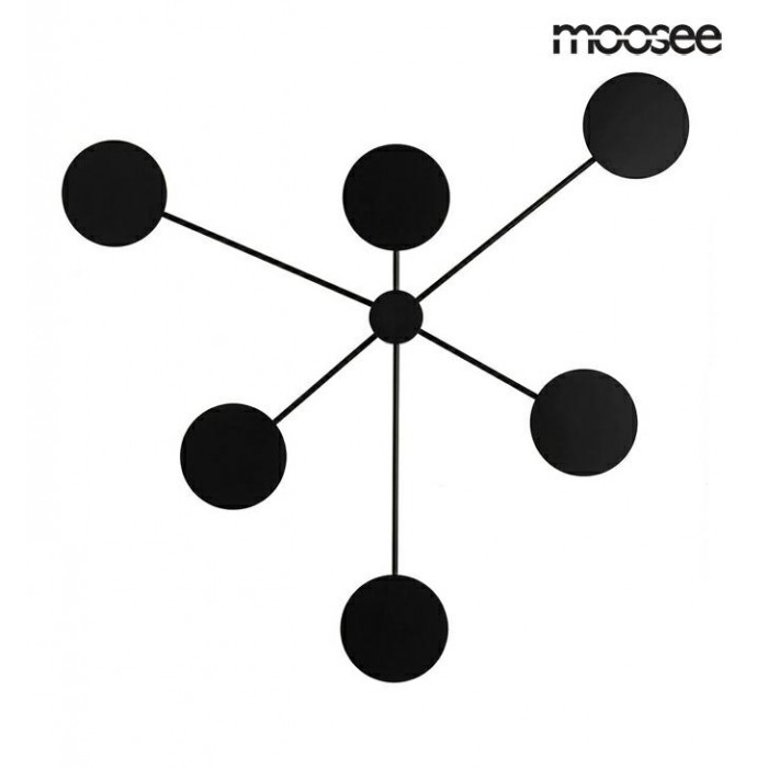 MOOSEE lampa ścienna SHADOW 6 czarna