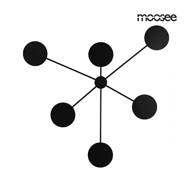 MOOSEE lampa ścienna SHADOW 6 czarna