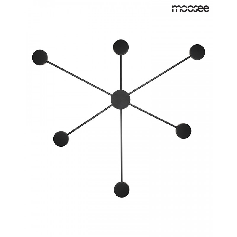 MOOSEE lampa ścienna SHADOW 6 czarna