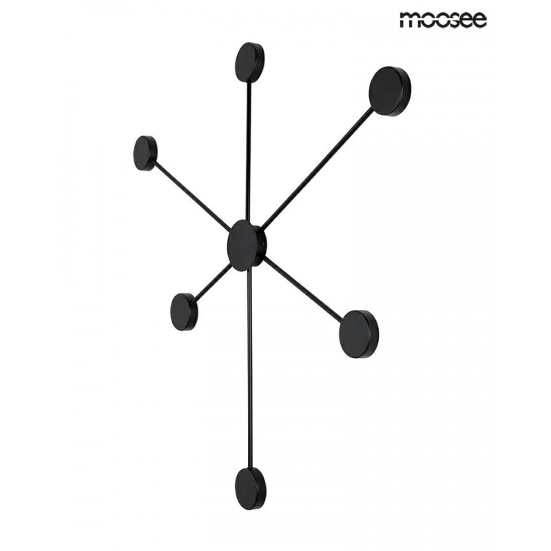 MOOSEE lampa ścienna SHADOW 6 czarna