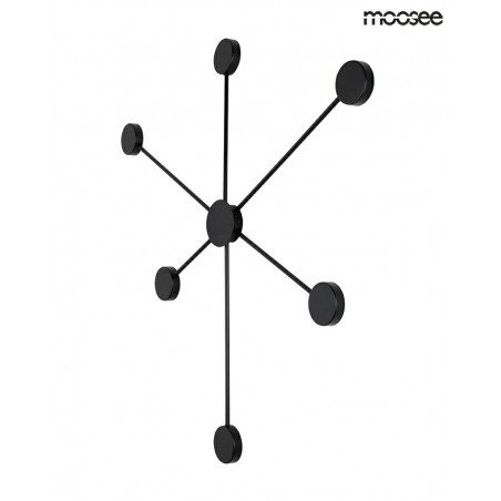 MOOSEE lampa ścienna SHADOW 6 czarna