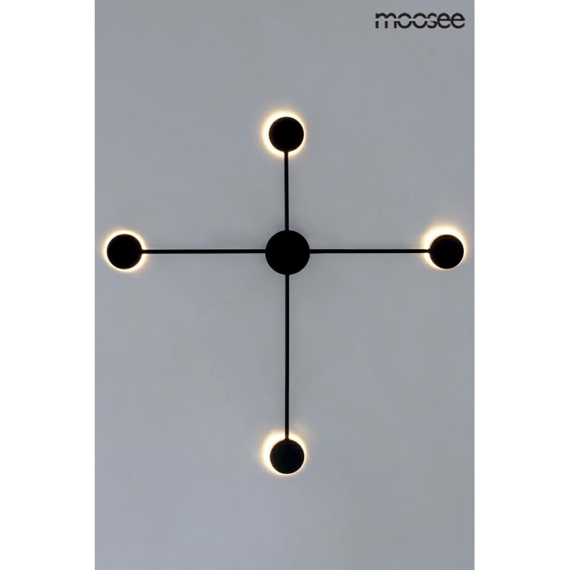 MOOSEE lampa ścienna SHADOW 4 czarna