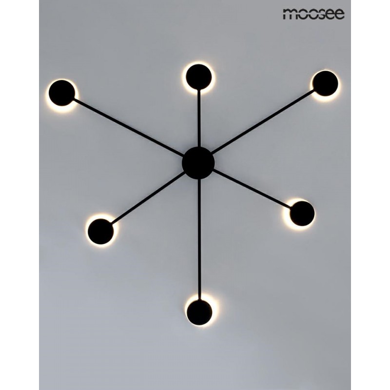 MOOSEE lampa ścienna SHADOW 6 czarna