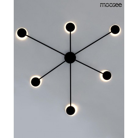 MOOSEE lampa ścienna SHADOW 6 czarna