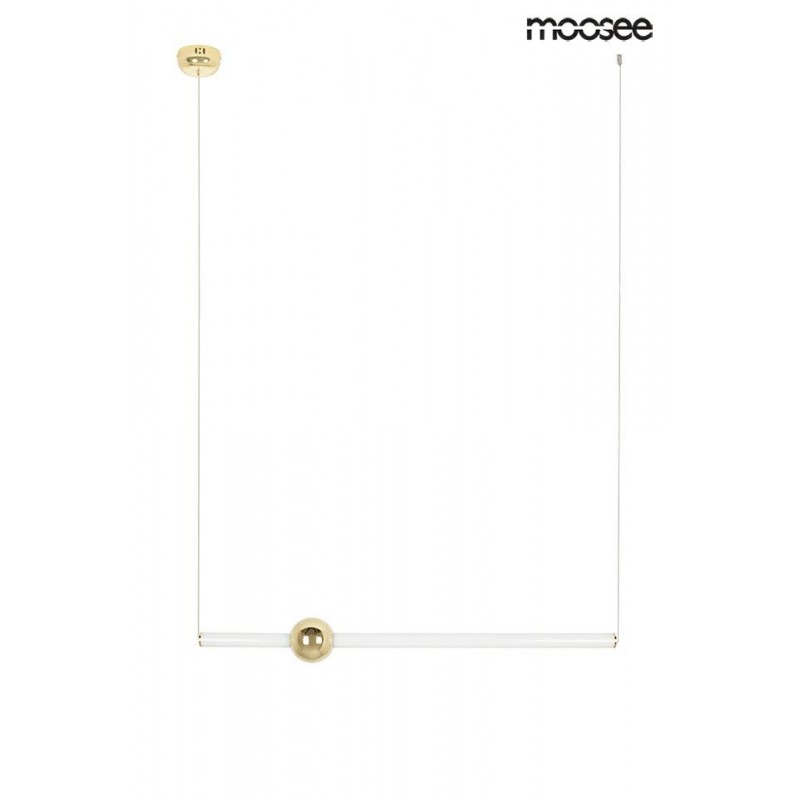 MOOSEE lampa wisząca LIBRA 90 IN  biała / złota