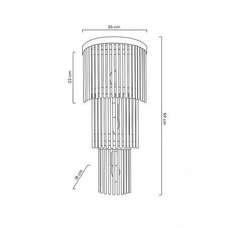 MOOSEE lampa ścienna ESTRO złota