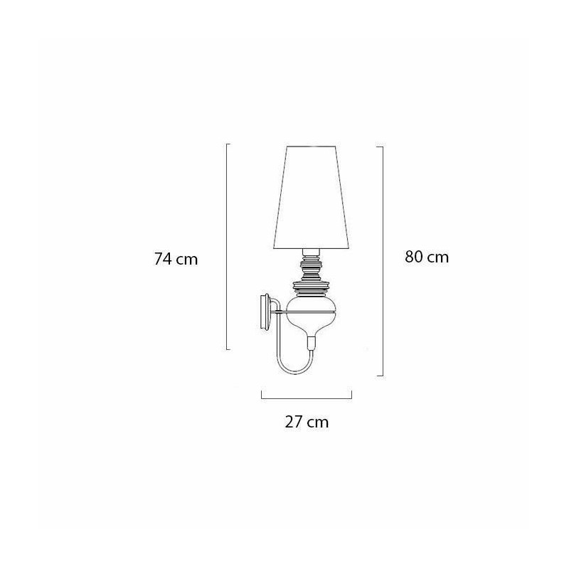 Lampa ścienna QUEEN WALL 23 chromowana