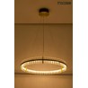 MOOSEE lampa wisząca SATURNUS 85 złota - LED, kryształ, stal szczotkowana