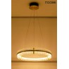 MOOSEE lampa wisząca SATURNUS 70 złota - LED, kryształ, stal szczotkowana