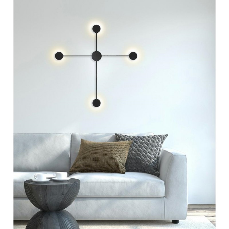 MOOSEE lampa ścienna SHADOW 4 czarna