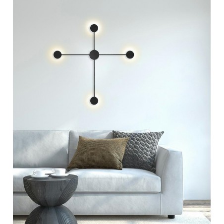 MOOSEE lampa ścienna SHADOW 4 czarna