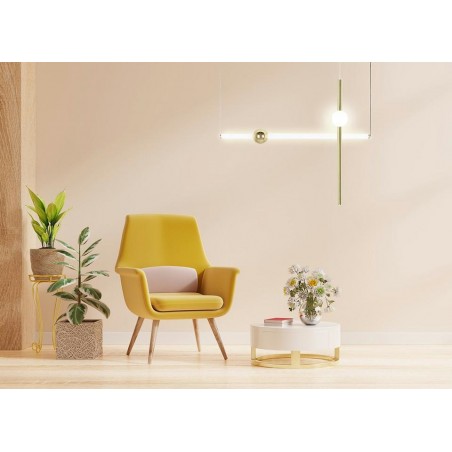 MOOSEE lampa wisząca LIBRA 90 IN  biała / złota