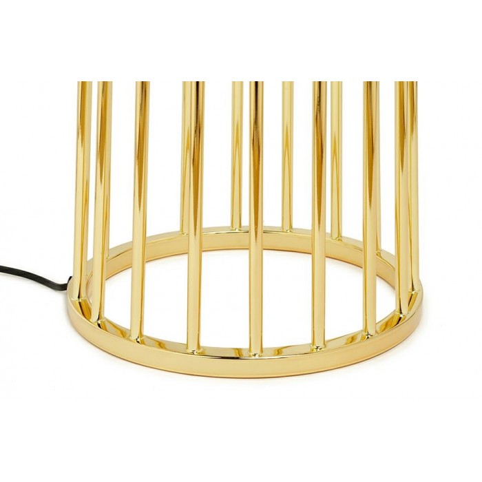 Lampa podłogowa HOLMES STRAIGHT złota z czarnym...