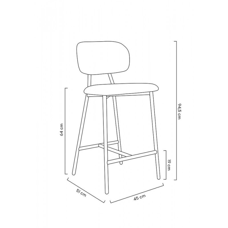 Krzesło barowe FABIOLA BOUCLE białe